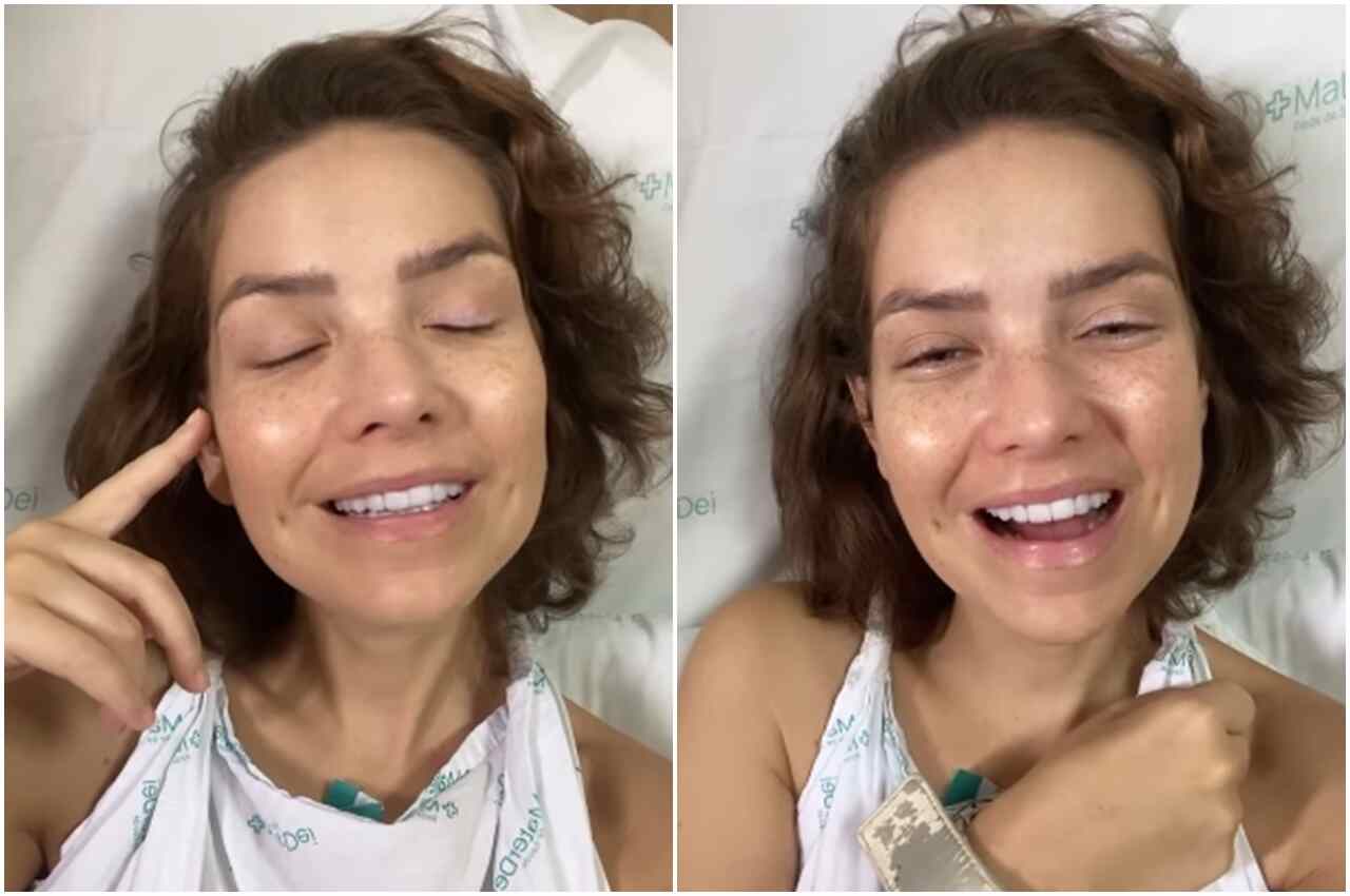 Camila Campos canta do leito hospitalar após cirurgia de emergência; vídeo repercute nas redes