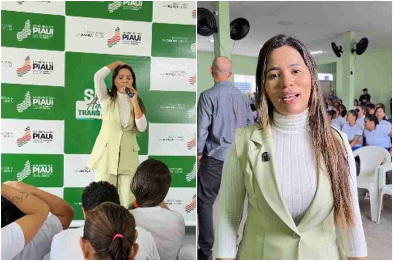 Stefhany Sousa canta 'Tá Chorando Porque?' em penitenciária do PI na entrega de reforma; vídeo emociona detentas