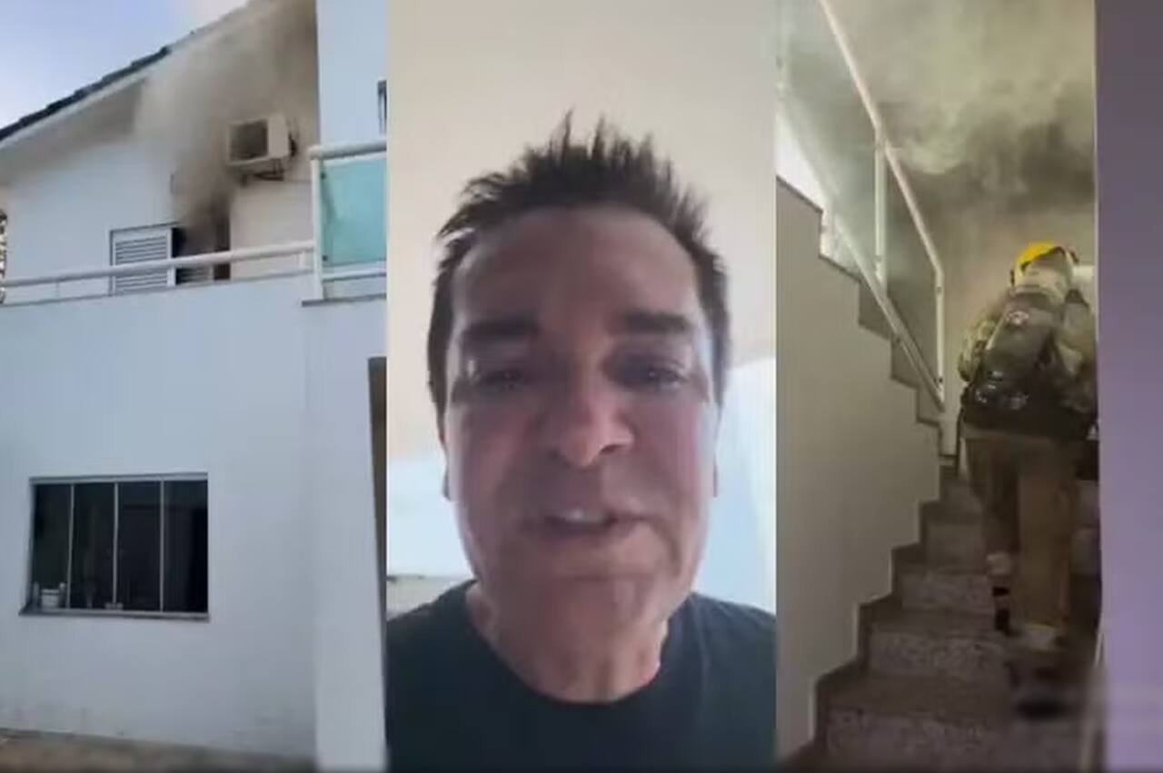 Incêndio atinge casa de Regis Danese em MG; vídeo às escuras registra pânico e socorro